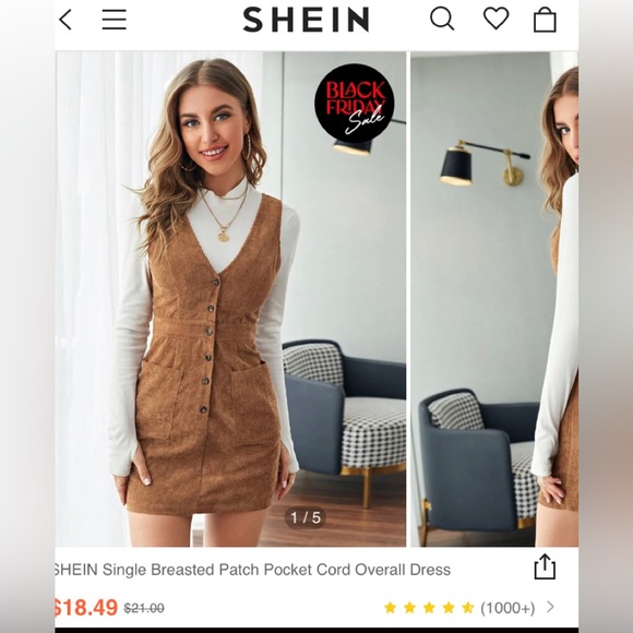 SHEIN Dresses & Skirts - Gold SHEIN Jumper